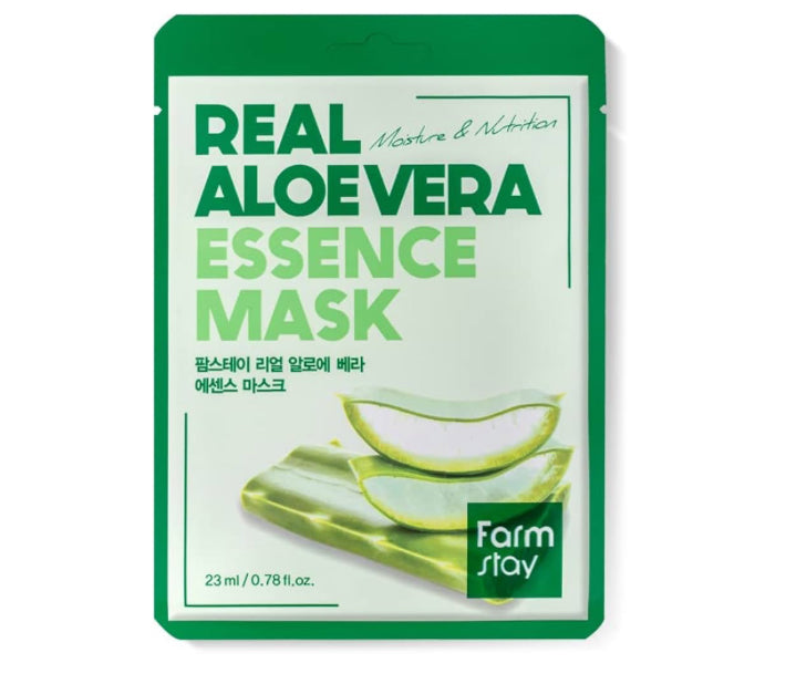 Máscara de esencia real - ALOE VERA | Hoja de mascarilla coreana para el cuidado de la piel