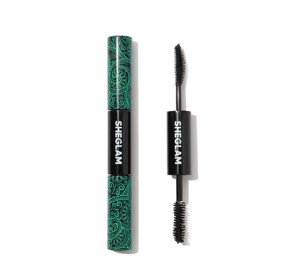 Máscara Para Ojos All-in-one De Volumen Y Longitud 2 En 1 Impermeable Con Cepillo De Doble Extremo SHEGLAM