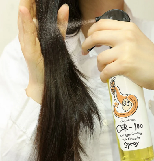 Elizavecca- Spray para el cabello ,rica en nutrientes aumenta instantáneamente la luminosidad y los niveles de hidratación del cabello., dejándolo con un brillo saludable