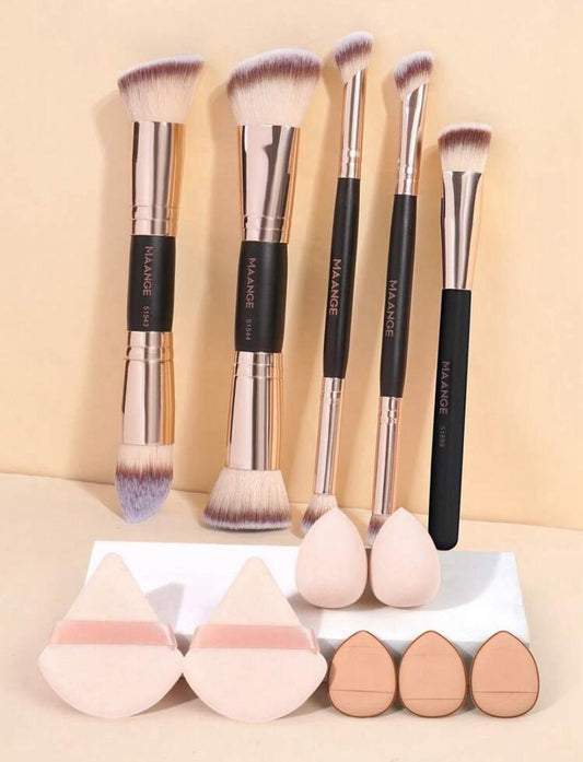 MAANGE Kit de 12 piezas brochas de maquillaje