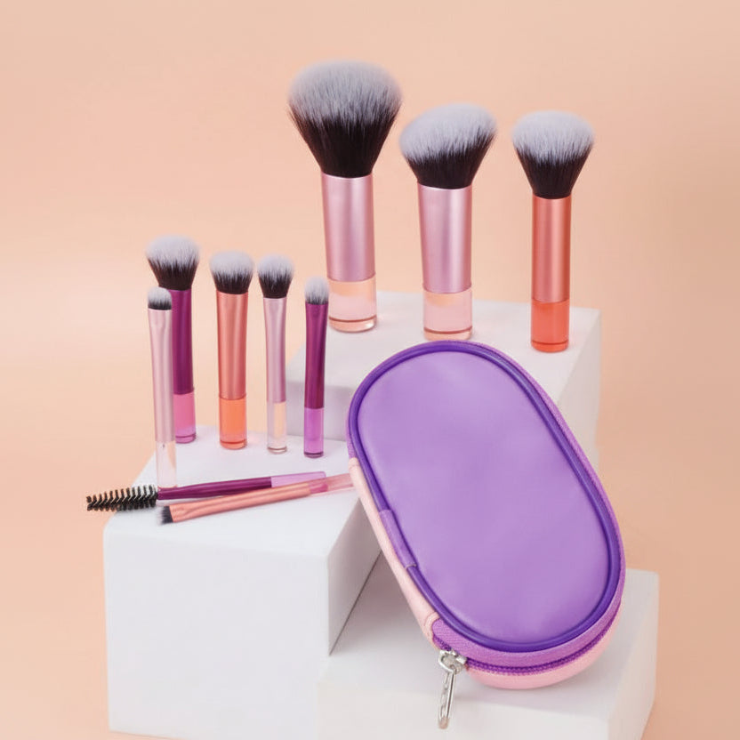 Brochas mini de 10 piezas mas estuche