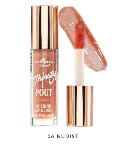Italia deluxe, Set de 4 lip gloss labiales Thirsty Pout , El set incluye cuatro brillos labiales ultrabrillantes e hidratantes, perfectos para cualquier ocasión: 💋 Traviesa (Chic Browns): 06 Nudista, 11 Chic, 13 Provocativa, 10 Salida nocturna