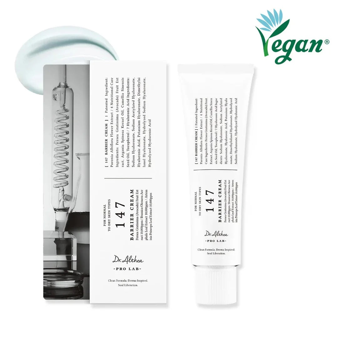 Dr.Althea 147 Barrier Cream | Cuidado diario de la barrera de la piel | Hidratación profunda con ácido hialurónico y ceramidas | Cuidado de la piel vegano