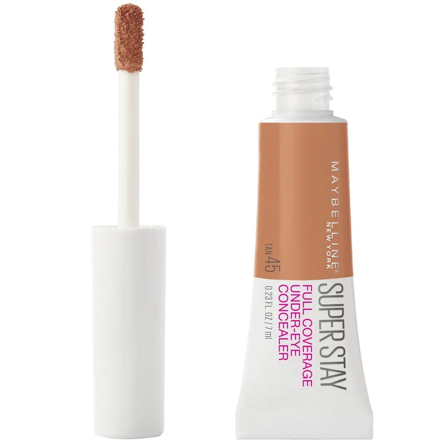 Corrector Súper Stay de Maybelline 24h full cobertura- Tono 45 tan