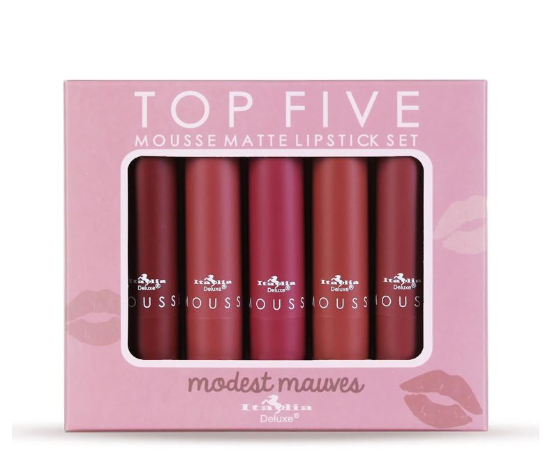 Labiales, Kit de labiales matte Italia deluxe - 5 labiales matte MODEST MOUVES