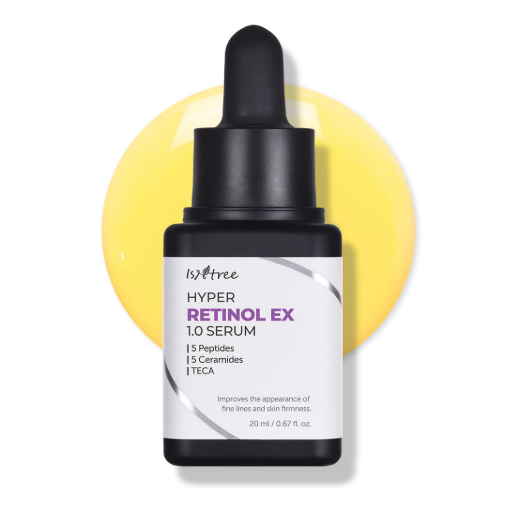 ISNTREE Hyper Retinol EX 1.0 Serum 0.7 fl oz | 5 péptidos | 5 Cermaides | Ayuda a reducir las líneas finas
