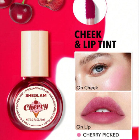 Tinta SHEGLAM  para labios y mejillas -Tono cereza