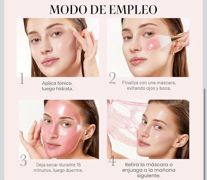 medicube PDRN - Mascarilla facial con cafeína durante la noche, reafirmante, deshincha e hidratación, ADN de salmón + cafeína + colágeno para un soporte refinado de vidrio para el contorno de la piel