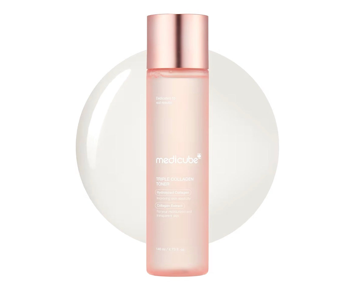 Medicube Tónico de Triple Colágeno – Colágeno hidrolizado, atelo y soluble para hidratación profunda y piel firme – Fórmula de absorción rápida para suavidad todo el día, cuidado de la piel coreano