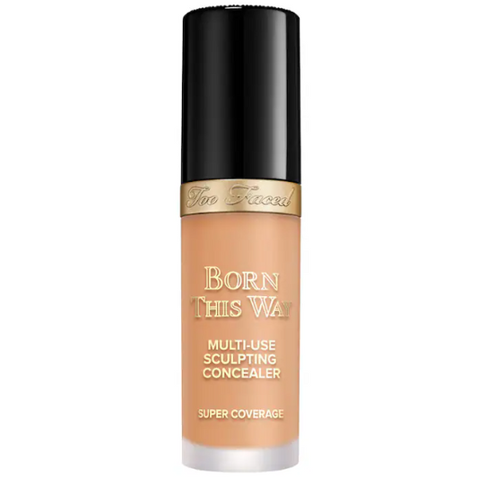 Corrector Born This Way Too Faced Super Coverage Multi-Use Concealer with Hyaluronic Acid- TONO WARM BEIGE