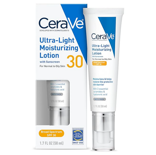 Crema Hidratante facial diario con SPF | Formulado con ácido hialurónico y ceramidas | FPS de amplio espectro | Sin aceite | Acabado mate | 1,7 onzas