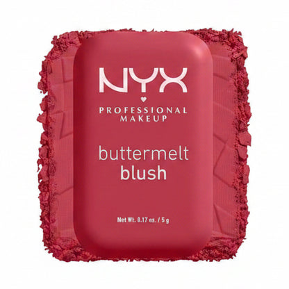 NYX PROFESSIONAL MAKEUP | Rubor en polvo Buttermelt, resistente y intransferible , hasta 12 horas de duración- tono back and butta