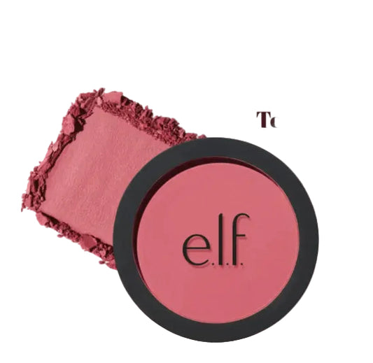 E.L.F | Rubor en polvo Primer-Infused Matte Blush, Long-Lasting, Lightweight & Buildable Powder Blush, Delivers A Matte Finish, Vegan & Cruelty-Free, Always Tempting | Tono Always tempting