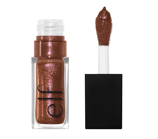 e.l.f. Glow Reviver - Aceite labial nutritivo e hidratante con acabado brillante de alto brillo y lavado de color transparente, aroma a menta, antiadherente, vegano y libre de crueldad
- Tono Chocoluxe