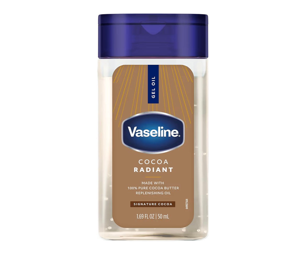 Vaseline |Gel de aceite reabastecedor de cacao radiante con manteca de cacao pura, |  Transparente - tamaño 50ml
