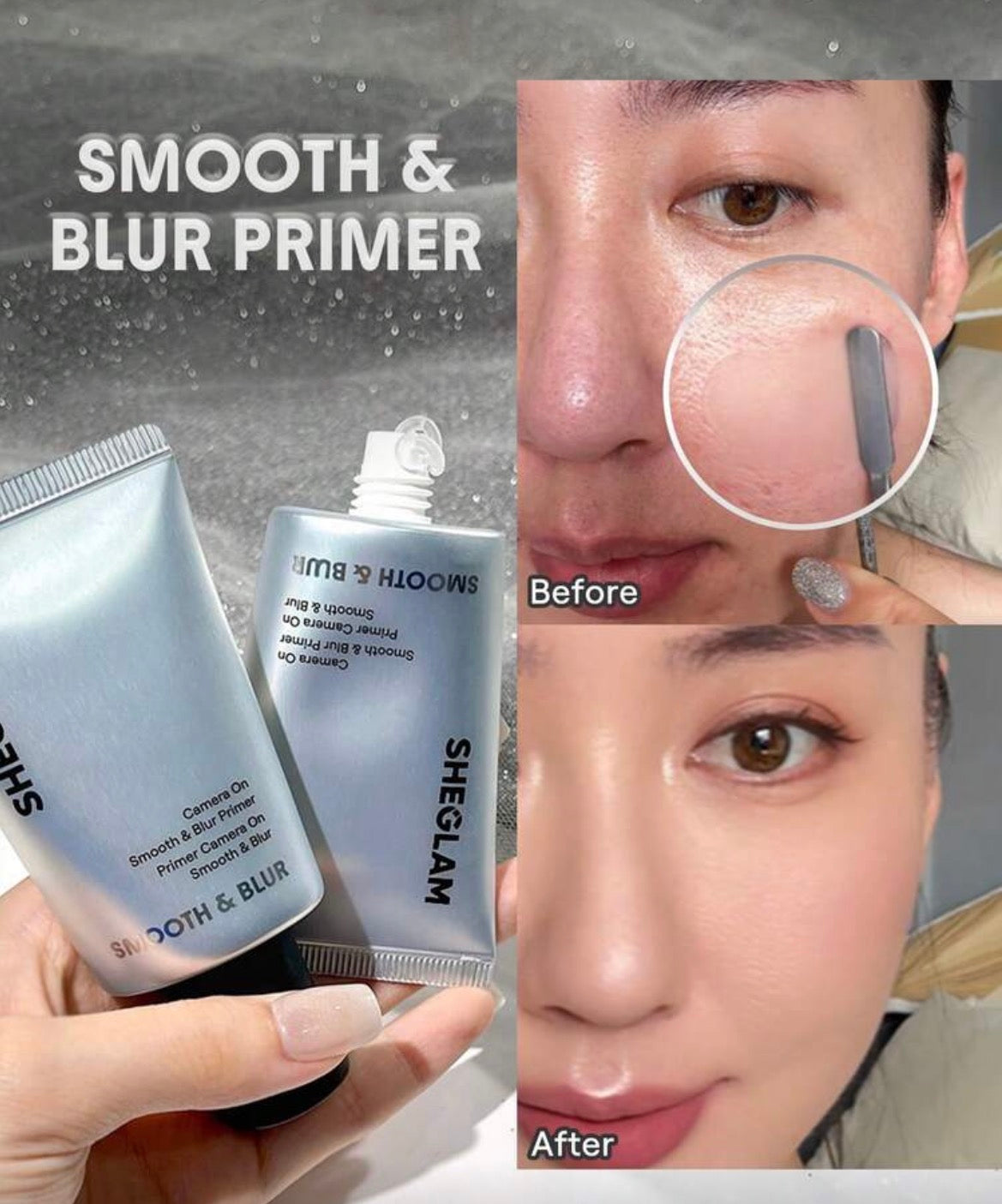 Primer sheglam - Smooth y blur primer - Difumina los poros dejando una apariencia estilo borrador