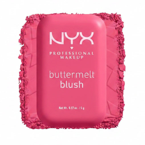 NYX PROFESSIONAL MAKEUP | Rubor en polvo Buttermelt, resistente y intransferible , hasta 12 horas de duración- tono Getting butta