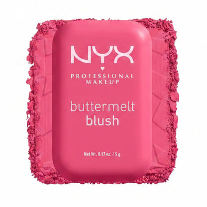NYX PROFESSIONAL MAKEUP | Rubor en polvo Buttermelt, resistente y intransferible , hasta 12 horas de duración- tono Getting butta
