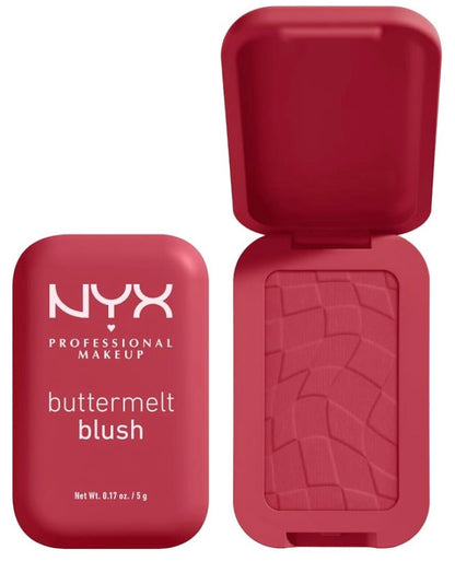 NYX PROFESSIONAL MAKEUP | Rubor en polvo Buttermelt, resistente y intransferible , hasta 12 horas de duración- tono back and butta