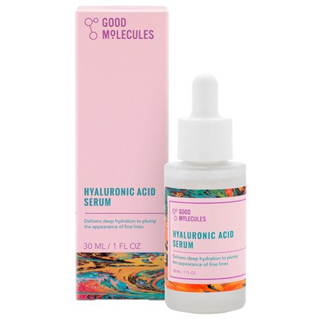 Good Molecules Serum de ácido hialurónico - Fórmula hidratante, no grasa para hidratar, regordete - 1% HA, antienvejecimiento