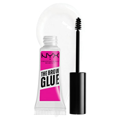 NYX PROFESSIONAL MAKEUP -Gel para cejas que no es pegajoso y es transparente, te mantiene el bello  extremo, extra fuerte de 16 horas al instante - Transparente