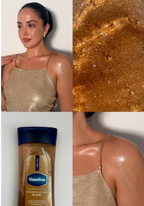 Vaseline |Gel de aceite reabastecedor de cacao radiante con manteca de cacao pura, |  Transparente - tamaño 200ml