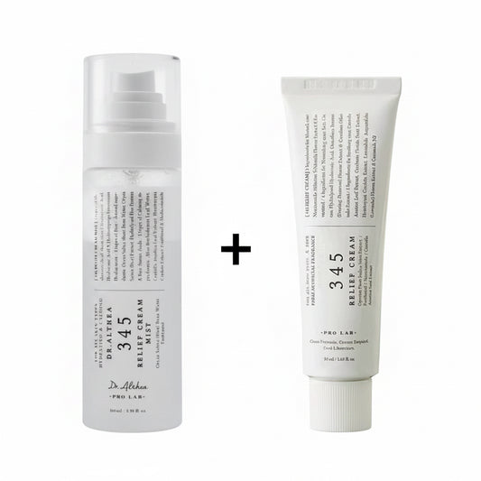 Usar la Dr. Althea 345 Relief Cream y la bruma 345 Relief Cream Mist juntas crea una rutina de hidratación en capas ideal para calmar, reparar la barrera cutánea y aportar luminosidad sin pesar en la piel