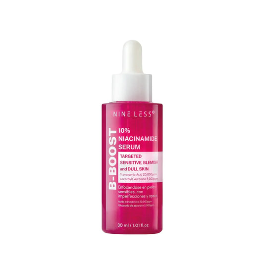 B-Boost 10% Niacinamide Serum 30ml Nineless- Regula eficazmente la producción de grasa, minimiza la apariencia de los poros y mejora la textura de la piel, brindándote una tez más suave y refinada.