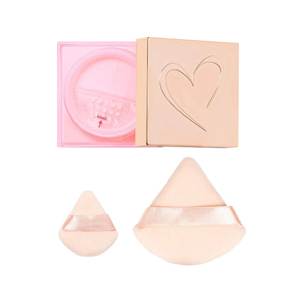 ÑPOLVO SET BEAUTY CREATIONS - BYE FILTER SETTING POWDER + PUFF SET/ TONO rosado