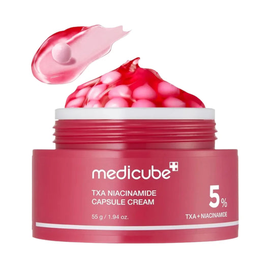 medicube - Crema Facial TXA Niacinamide Capsule Cream. Una crema rica en TXA y Niacinamida que unifica el tono de la piel y la textura para aclarar e iluminar la piel.
46% radiante, 41% hidrataciónn, 5.4% mejora del tono de piel.