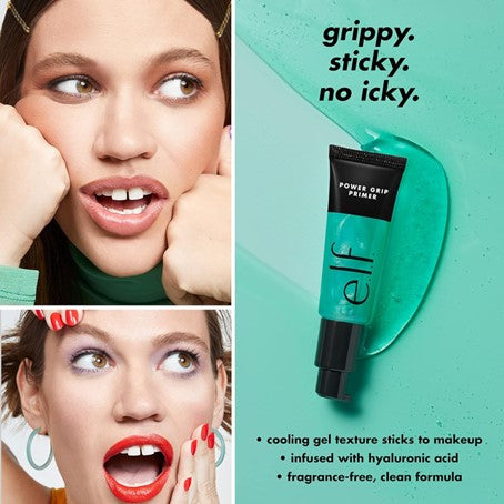 Primer e.l.f. Power Grip, base facial hidratante a base de gel para suavizar la piel y agarrar el maquillaje