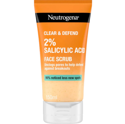 Exfoliante Facial Clear & Defend Con Ácido Salicílico Neutrogena