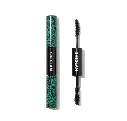 Máscara Para Ojos All-in-one De Volumen Y Longitud 2 En 1 Impermeable Con Cepillo De Doble Extremo SHEGLAM