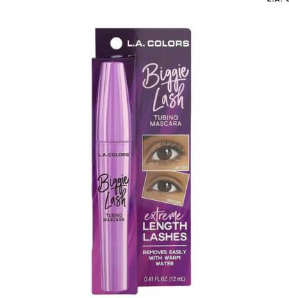 Máscara de pestañas LA COLORS Biggie Lash Tubing- Da volumen, Su fórmula con vitamina E, pantenol y biotinoil tripéptido-1 añadidos ayuda a que las pestañas luzcan más gruesas y saludables.