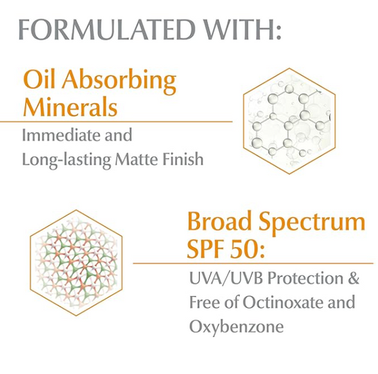 Protectora solar facial Eucerin Sun Clear Skin SPF 50 acabado mate , hipoalergénica,  con minerales absorbentes de aceite, botella de 2.5 onzas