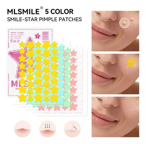 MLSMILE - Smile Star Pimple Patches - 4-5- color amarillo/ 40 parches