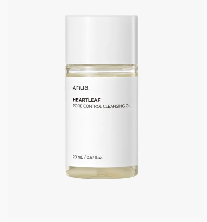ANUA-Aceite limpiador para el control de poros Heartleaf Mini 20 ML-ayudar a limpiar los poros eliminando el maquillaje, el sebo y la suciedad.