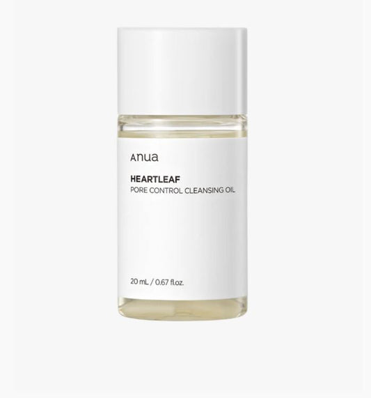 ANUA-Aceite limpiador para el control de poros Heartleaf Mini 20 ML-ayudar a limpiar los poros eliminando el maquillaje, el sebo y la suciedad.