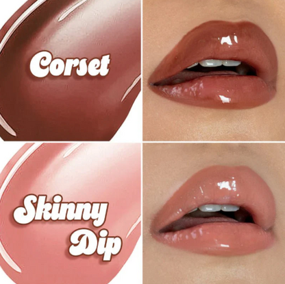 Italia deluxe | Lip gloss Thirsty Glaze , brindando un toque de color sutil que hace que los labios se vean más voluminosos, suaves e irresistiblemente brillantes, sin sensación pegajosa ni pesada.( Variedad de tonos)