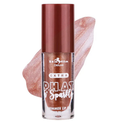 Italia deluxe | Extra P.H.A.T. n' Sparkly Shimmer Lip Oil-  con un acabado transparente y brillante lleno de destellos intensos. Los labios se ven instantáneamente más voluminosos, suaves y brillantes( variedad de tonos )