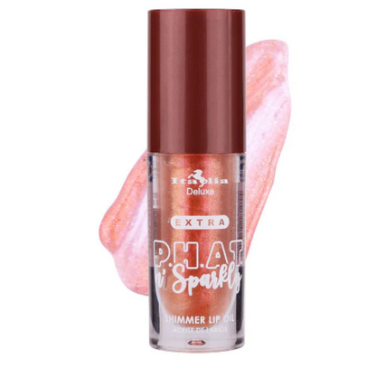 Italia deluxe | Extra P.H.A.T. n' Sparkly Shimmer Lip Oil-  con un acabado transparente y brillante lleno de destellos intensos. Los labios se ven instantáneamente más voluminosos, suaves y brillantes( variedad de tonos )