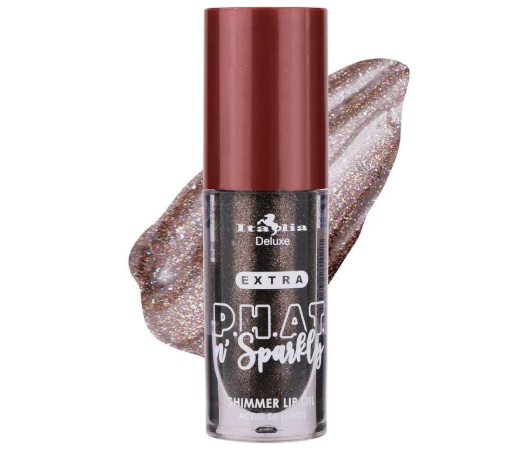 Italia deluxe | Extra P.H.A.T. n' Sparkly Shimmer Lip Oil-  con un acabado transparente y brillante lleno de destellos intensos. Los labios se ven instantáneamente más voluminosos, suaves y brillantes( variedad de tonos )