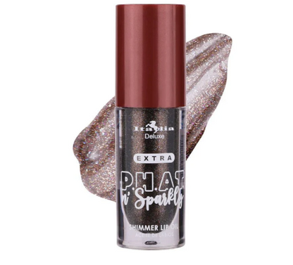 Italia deluxe | Extra P.H.A.T. n' Sparkly Shimmer Lip Oil-  con un acabado transparente y brillante lleno de destellos intensos. Los labios se ven instantáneamente más voluminosos, suaves y brillantes( variedad de tonos )
