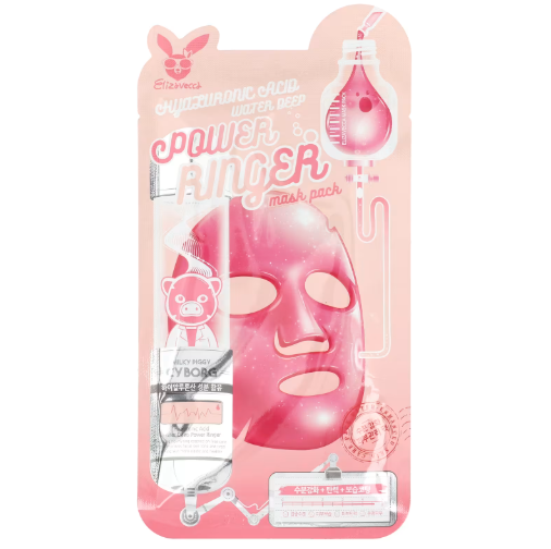 Elizavecca, Mascarilla Facial Hialurónica de Ácido Hialurónico-mejora el tono de la piel del rostro y hace que la piel de aspecto cansado sea más elástica y saludable.