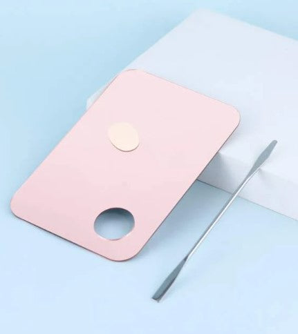 Bandeja de paleta de mezcla de maquillaje con espátulas de maquillaje