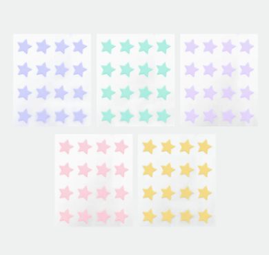 OOTD BEAUTY-Parche facial Star Spot para acné y granos, hidrocoloide, niacinamida y ceramida. 16 parches el color varia