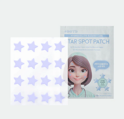 OOTD BEAUTY-Parche facial Star Spot para acné y granos, hidrocoloide, niacinamida y ceramida. 16 parches el color varia