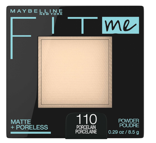 Polvo Maybelline Fit Me Matte + polvo facial prensado sin poros - TONO 110 Porcelain