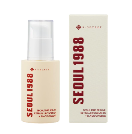 KSECRET | SEOUL 1988 Suero: Liposoma retinal 2% + 58% extracto de gingeng negro con retina, bakuchiol, vitamina C y 3 péptidos